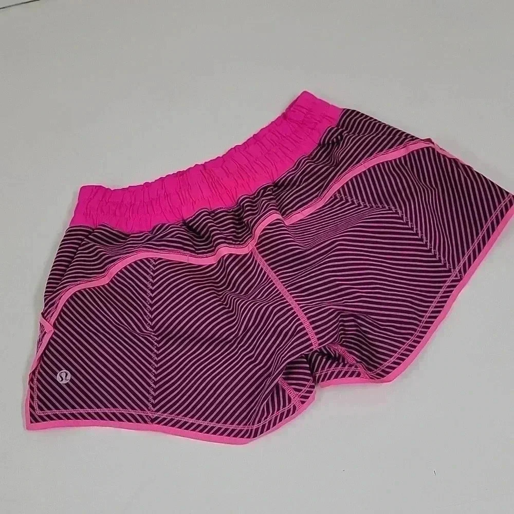 Lululemon Shake & Break ShortHyper Stripe Raspberry Glo Light / Raspberry Glo L - Picture 10 of 15